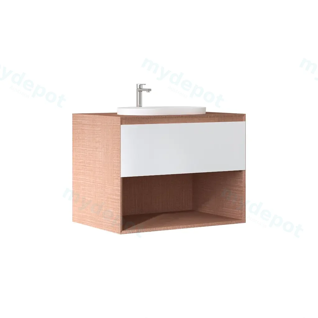 [50407] 750*540*560mm Wall Hung Costa Oak Woodgrain Vanity With Cosy 60 Basin