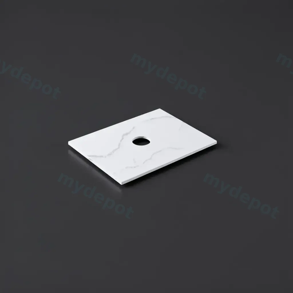 755X465X12mm Calacatta Artic White Solid Surface Stone Top