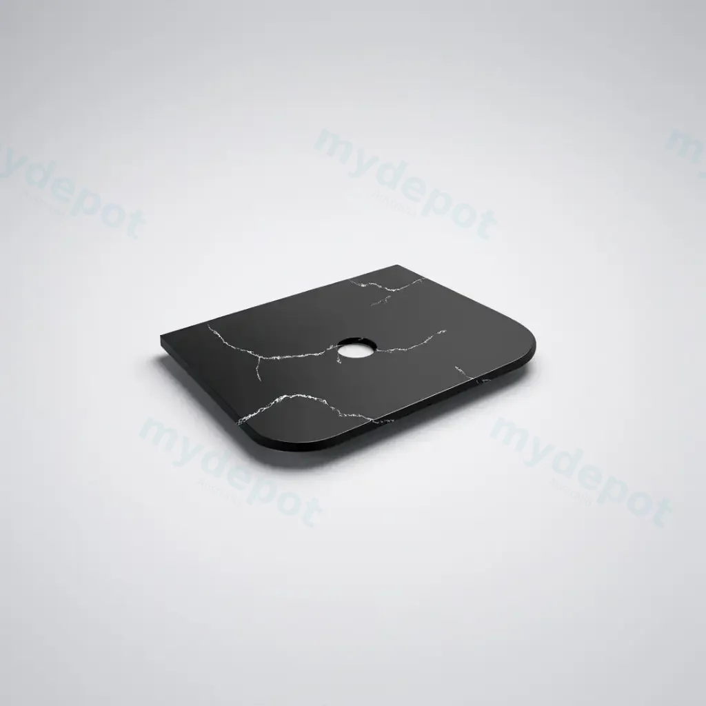 755X465X12mm Calacatta Night Solid Surface Stone Top