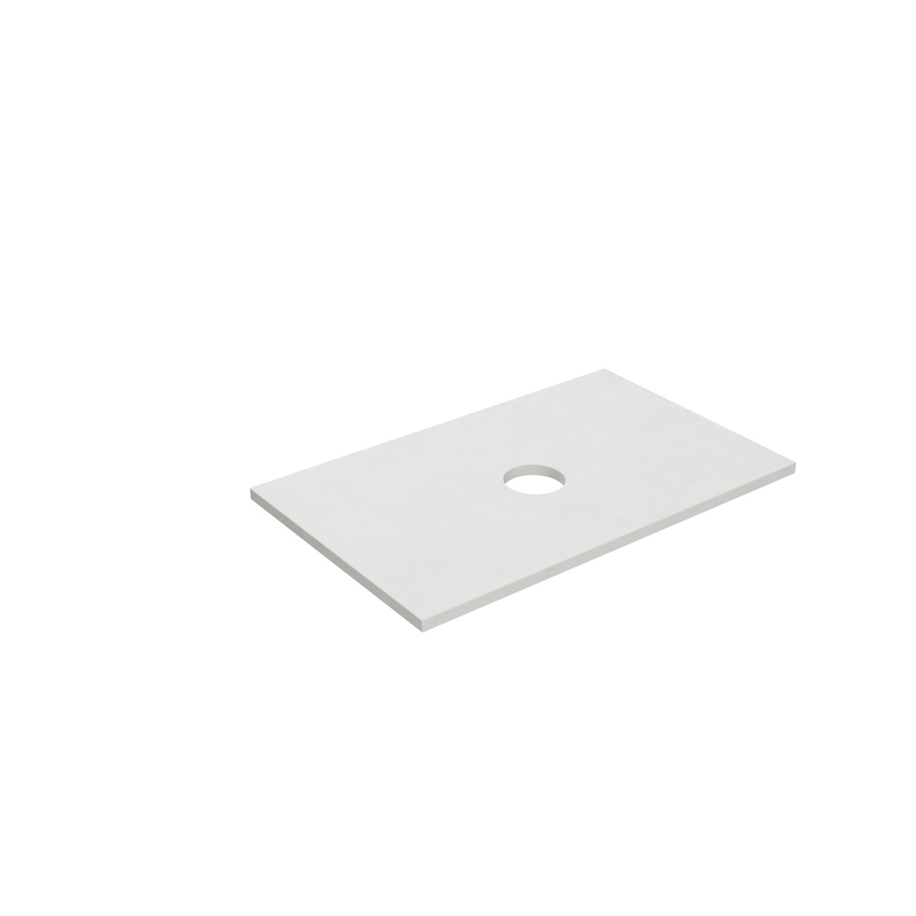755X465X12mm Matte White Solid Surface Blanco Stone Top
