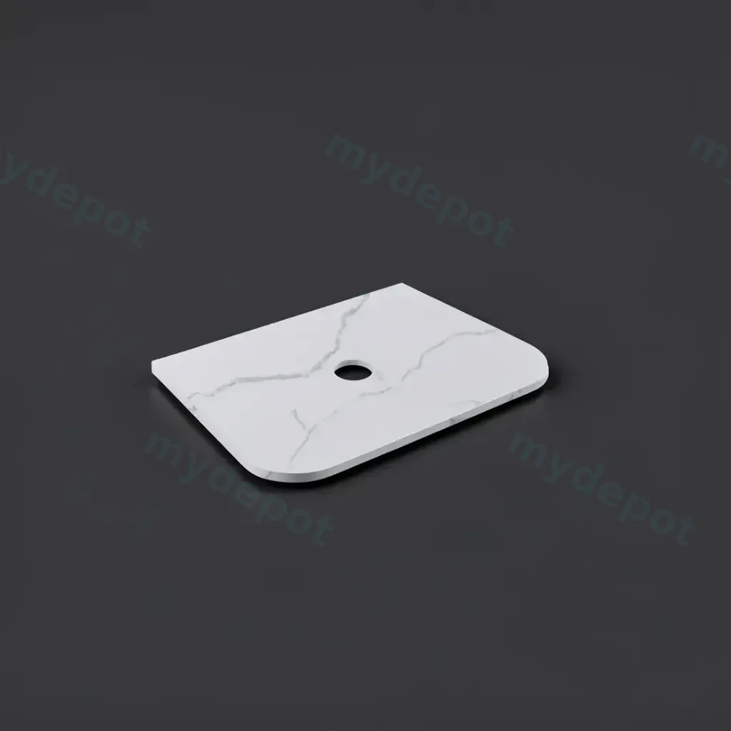 755X505X12mm Calacatta Artic White Solid Surface Stone Top