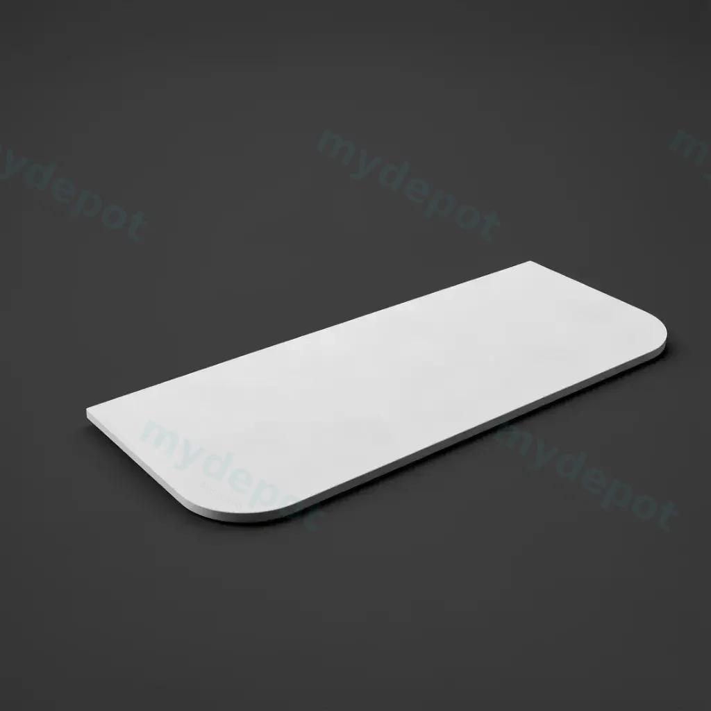 [56113] 755X505X12mm Matte White Solid Surface Plain Slab Curve Stone Top