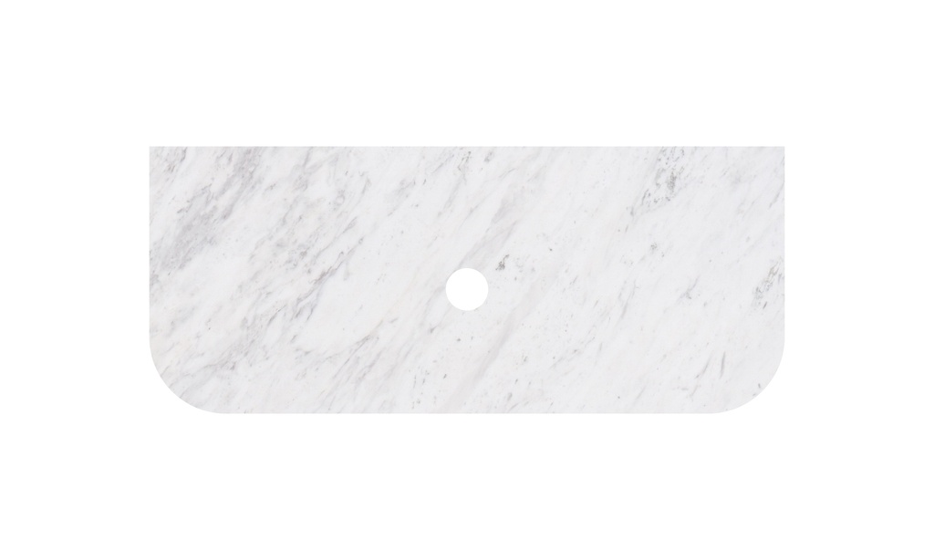 [56351] 755X505X18mm Carrara White Marble Curve Stone Top