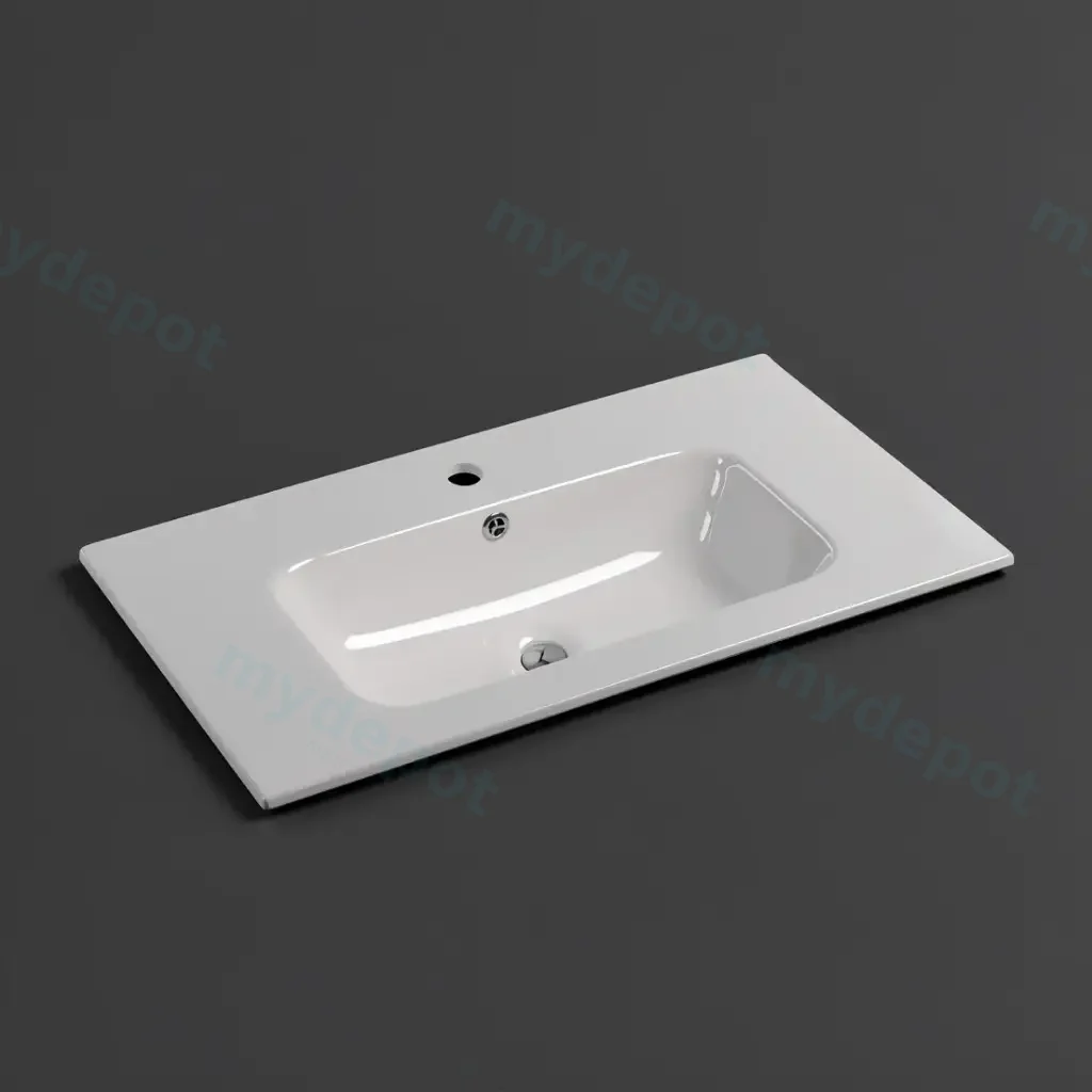 [56293] 760*460*175mm Gloss White Kliff Fine Ceramic Counter Top