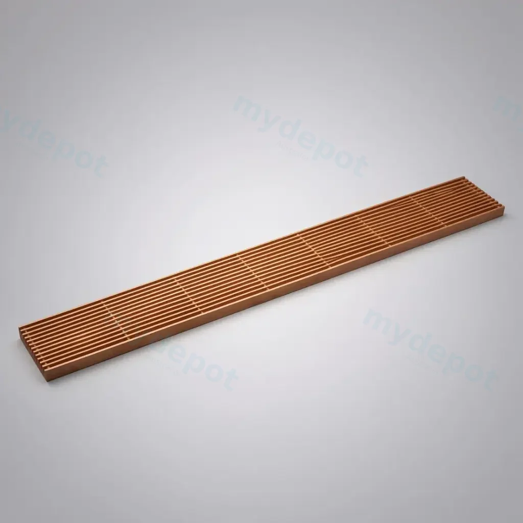 800*100*21mm Electroplated Rose Gold Grills Drain No Outlet