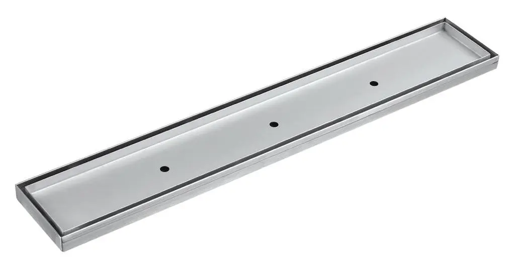 800*100*21mm Electroplated Silver Tile Insert Drain No Outlet