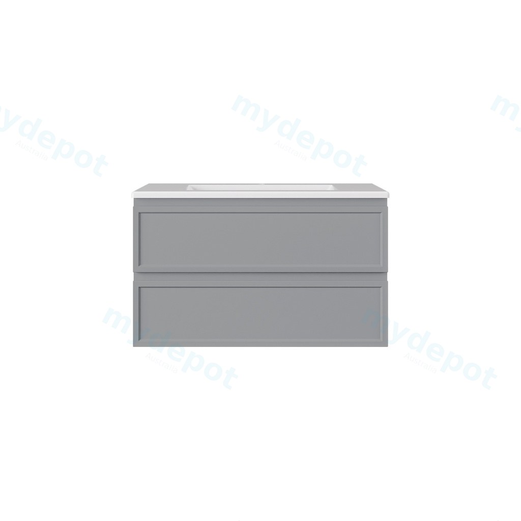 [56835] 890*455*500mm Matte Grey New Hamilton Federation Slim Wall Hung Cabinet