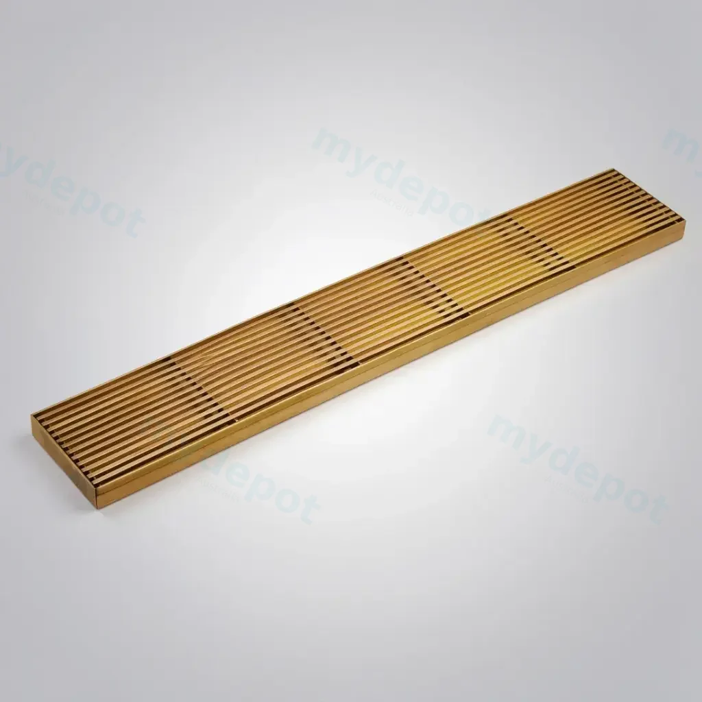[55761] 900*100*21mm Electroplated Gold Grills Drain No Outlet