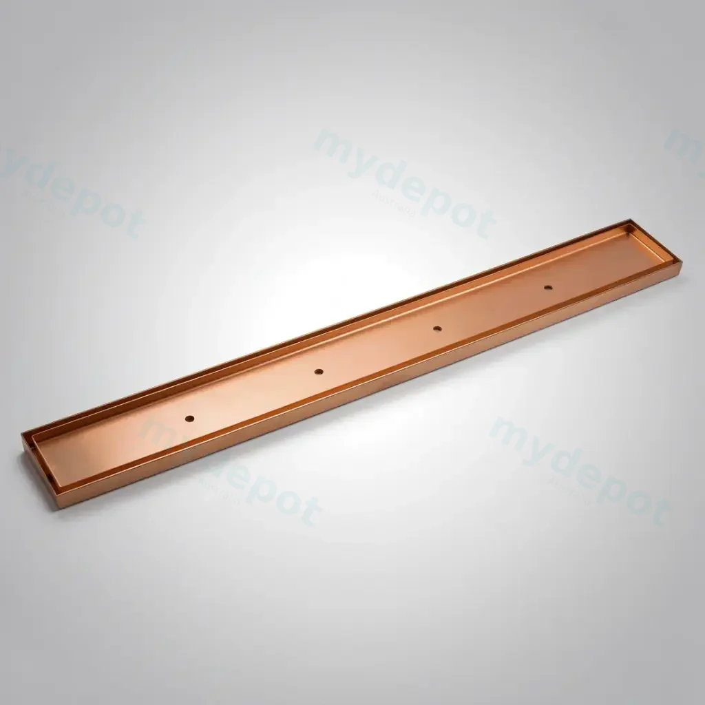 [55835] 900*100*21mm Electroplated Rose Gold Tile Insert Drain No Outlet