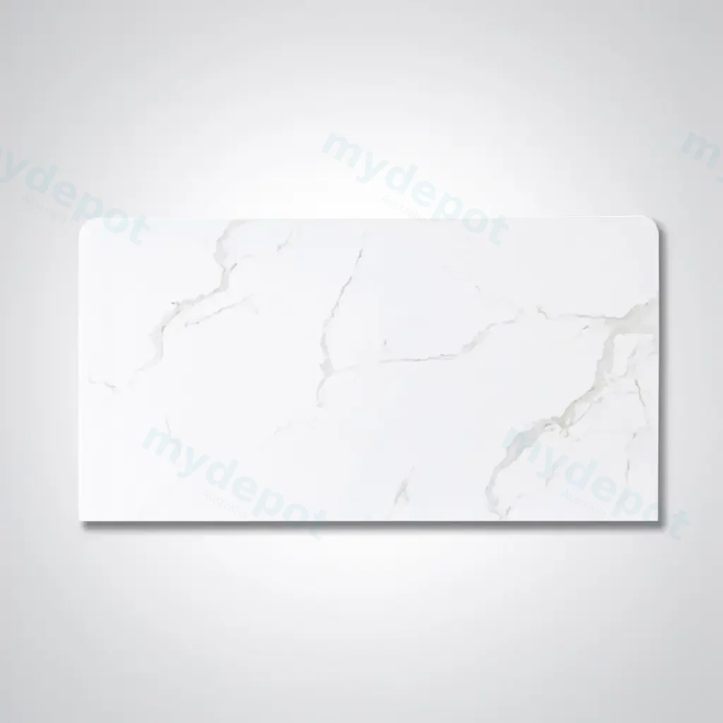 [90158/WM9046ST] 900x465x15mm White Marble Look Sintered Stone Top Benchtop