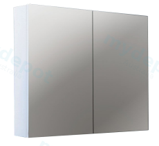 [91041/MPSV900] 900mm Gloss White MDF 2 Doors Pencil Edge Shaving Cabinet