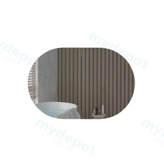 [91097/OSV9060MW] 900Lx600Hx150Dmm Oval Matte White 2PAC MDF 2 Door Shaving Cabinet