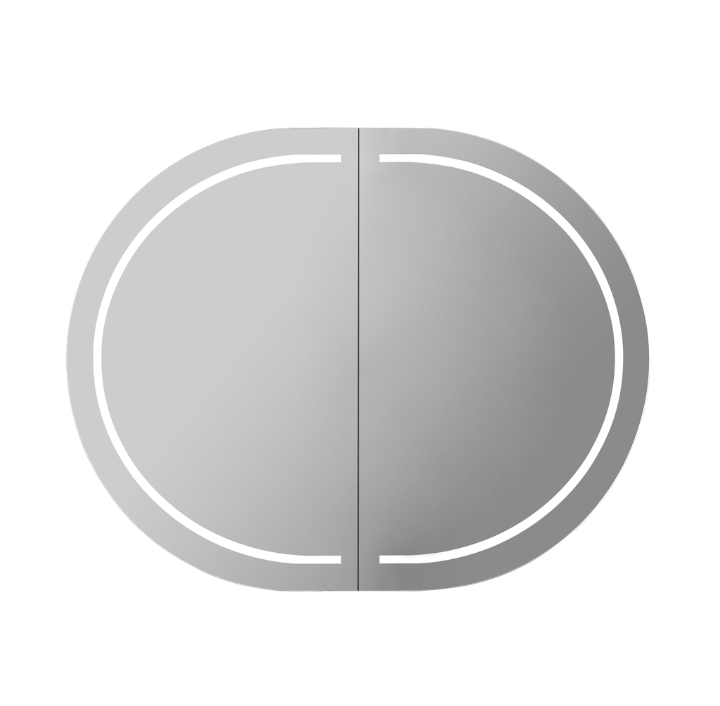 [55976] 900X600X155mm Matte White Allison Pill Shaving Cabinet