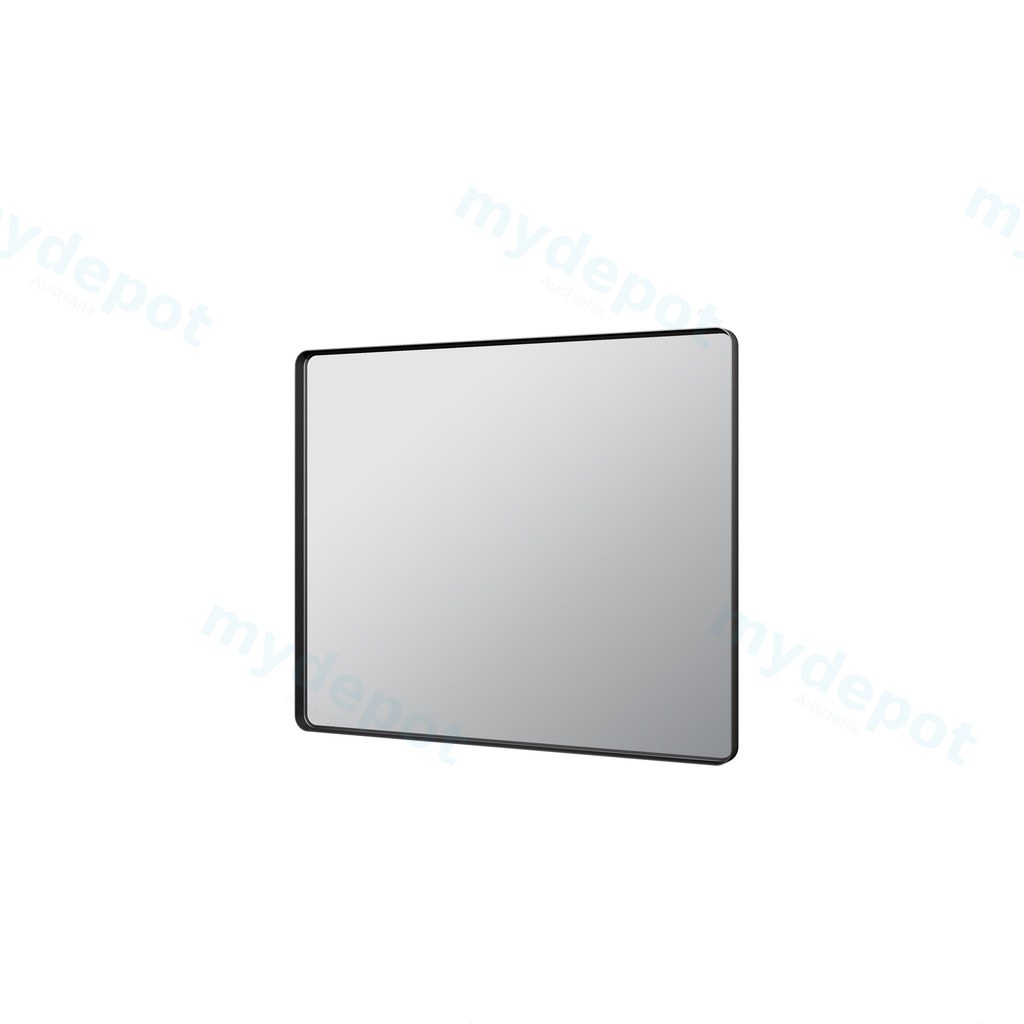[55926] 900X750X35mm Matt Black Recta Framed Mirror