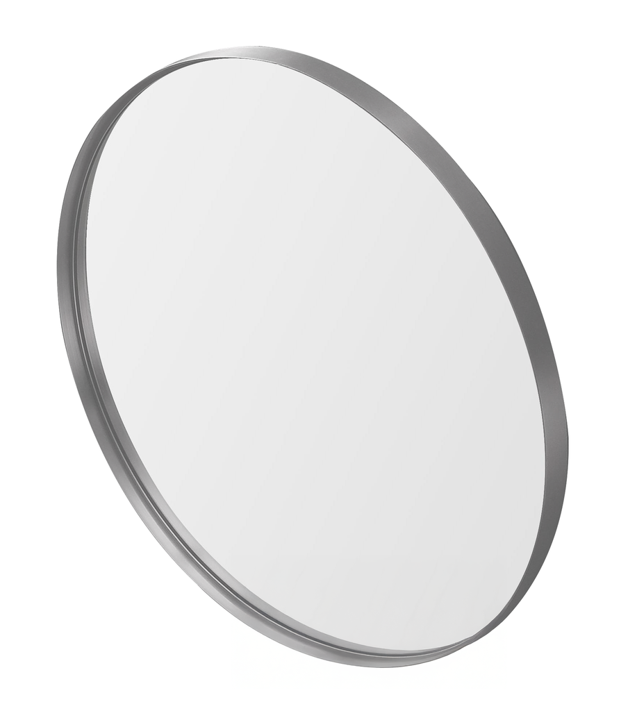 900X900X35mm Burshed Nickel Orbis Frame Mirror