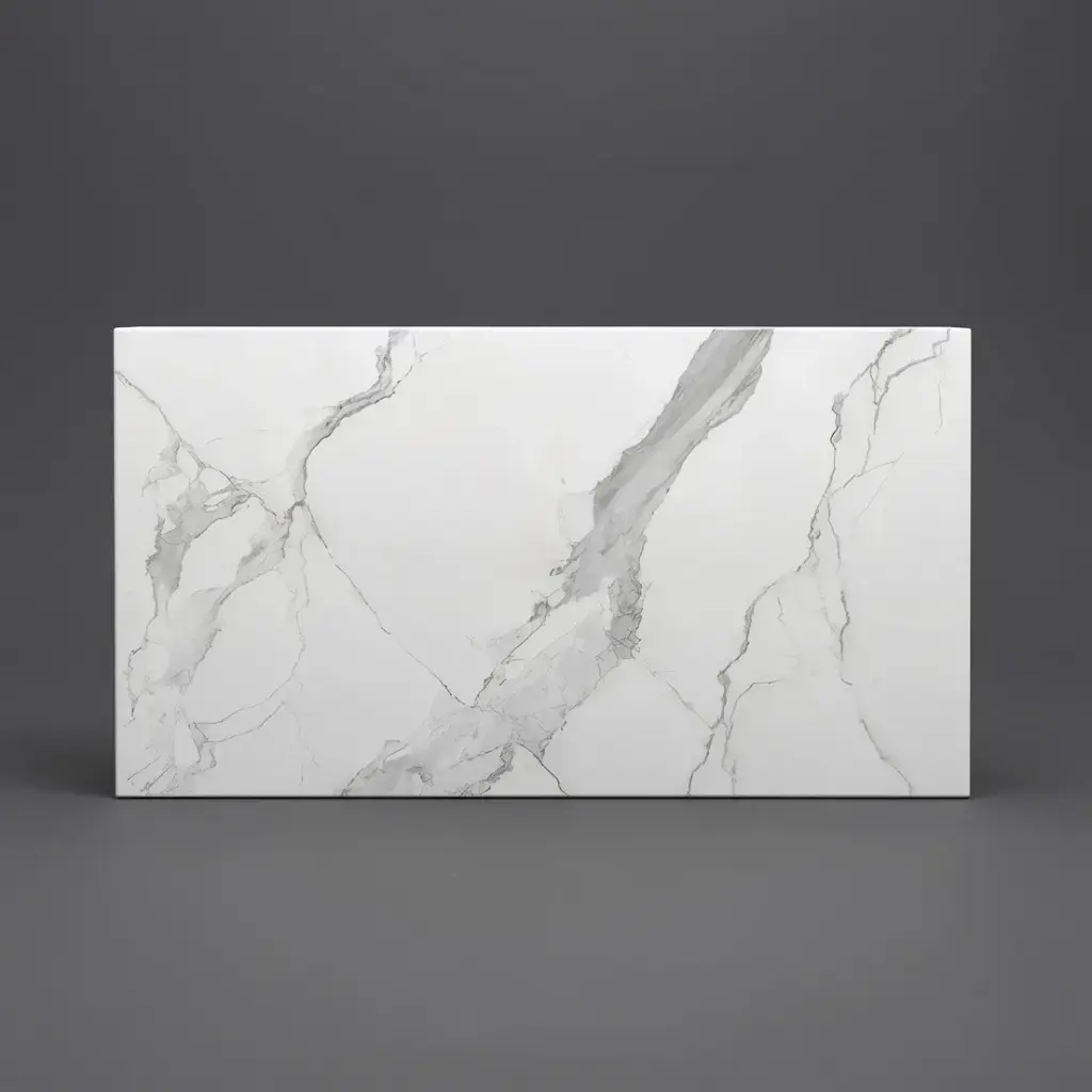 900mm White Marble Look Sintered Stone Top Matte Finish Benchtop
