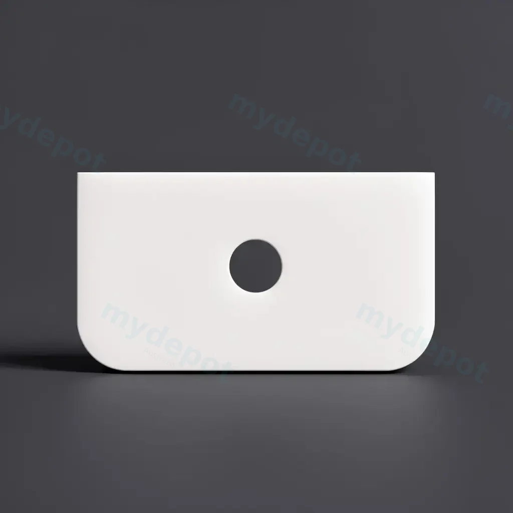 [50707] 904x462x15mm White Zero Silica Quartz Round Corner Stone Top
