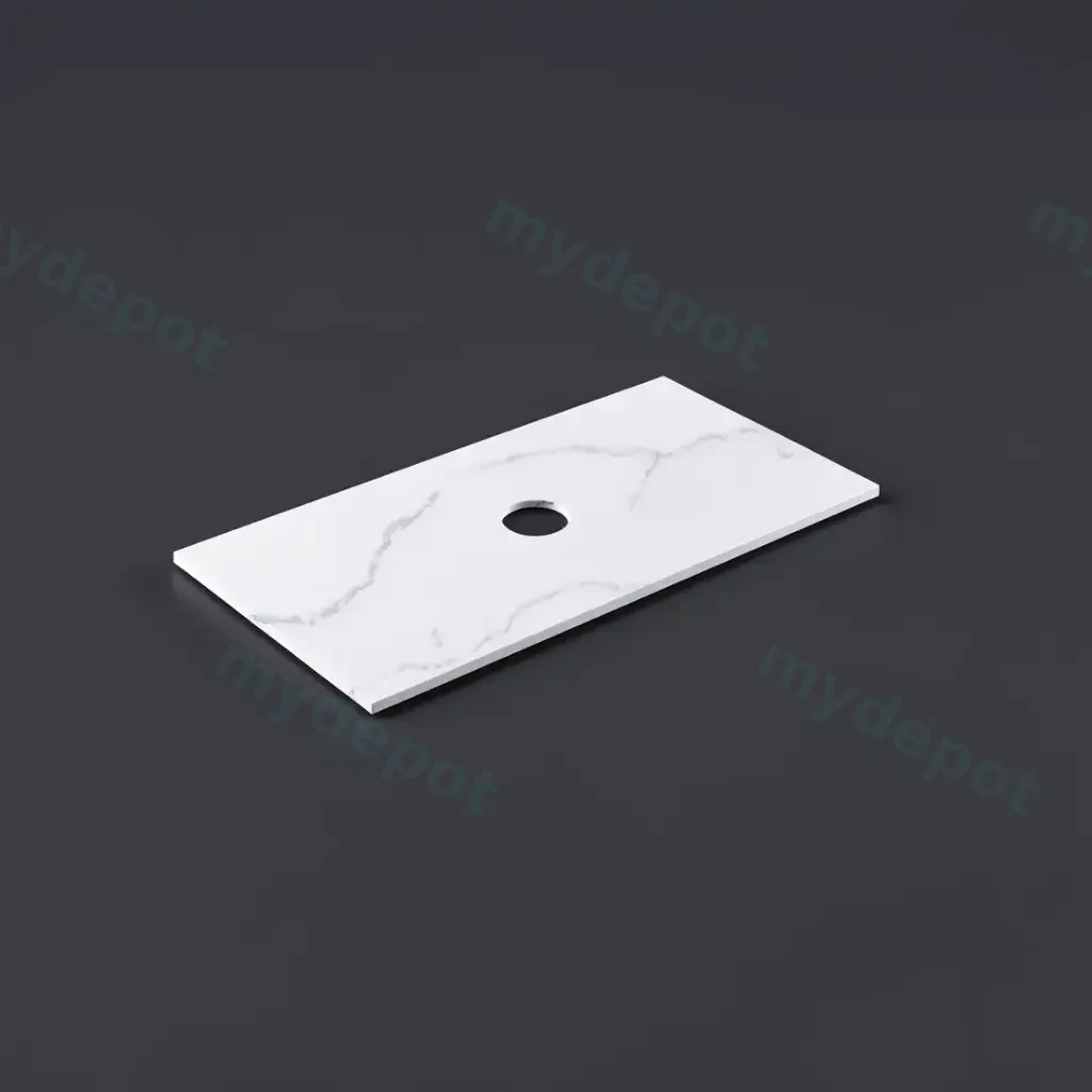 [56051] 905X465X12mm Calacatta Artic White Solid Surface Stone Top