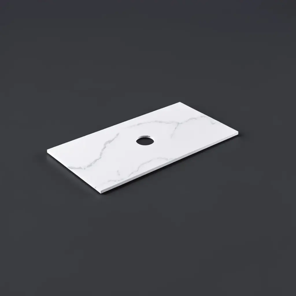 905X465X12mm Calacatta Artic White Solid Surface Stone Top