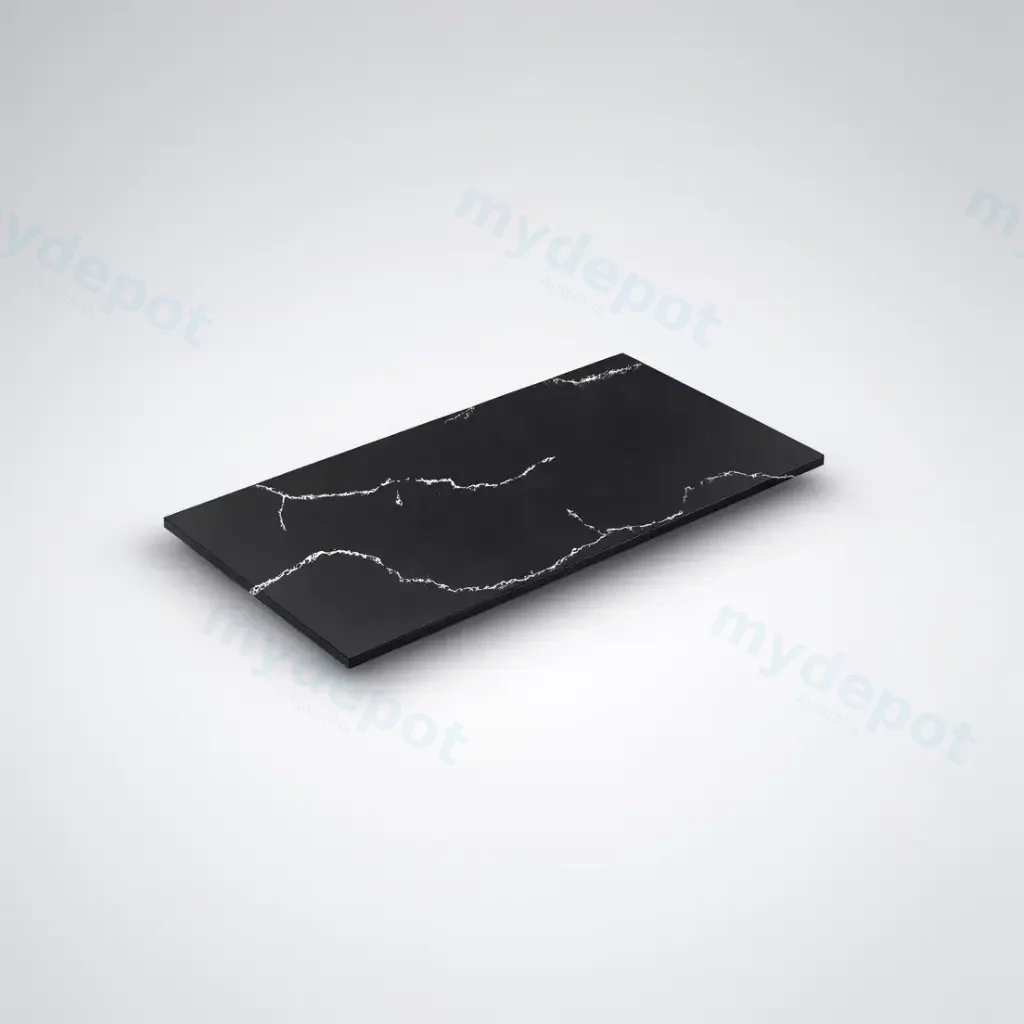 905X465X12mm Calacatta Night Solid Surface Stone Top Solid Surface Plain Slab For Custom Hole Cutting