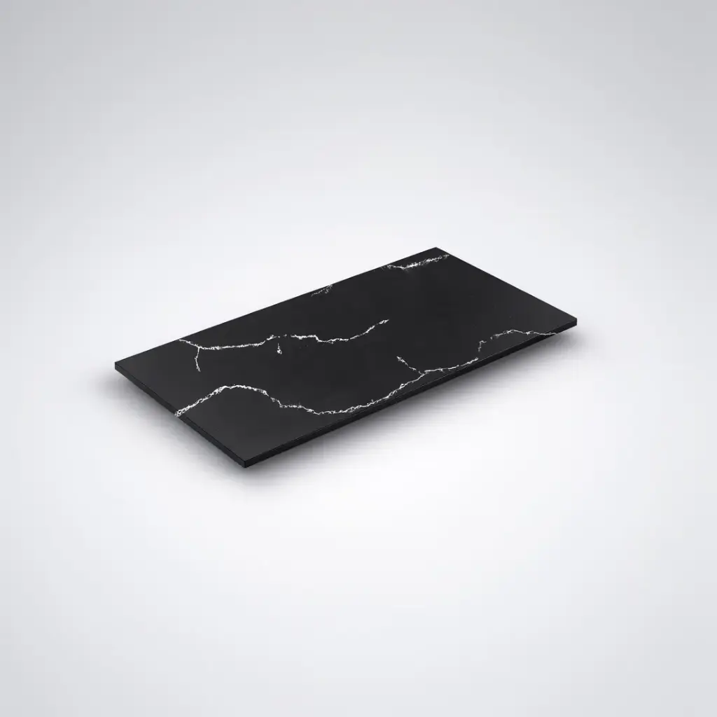 905X465X12mm Calacatta Night Solid Surface Stone Top Solid Surface Plain Slab For Custom Hole Cutting