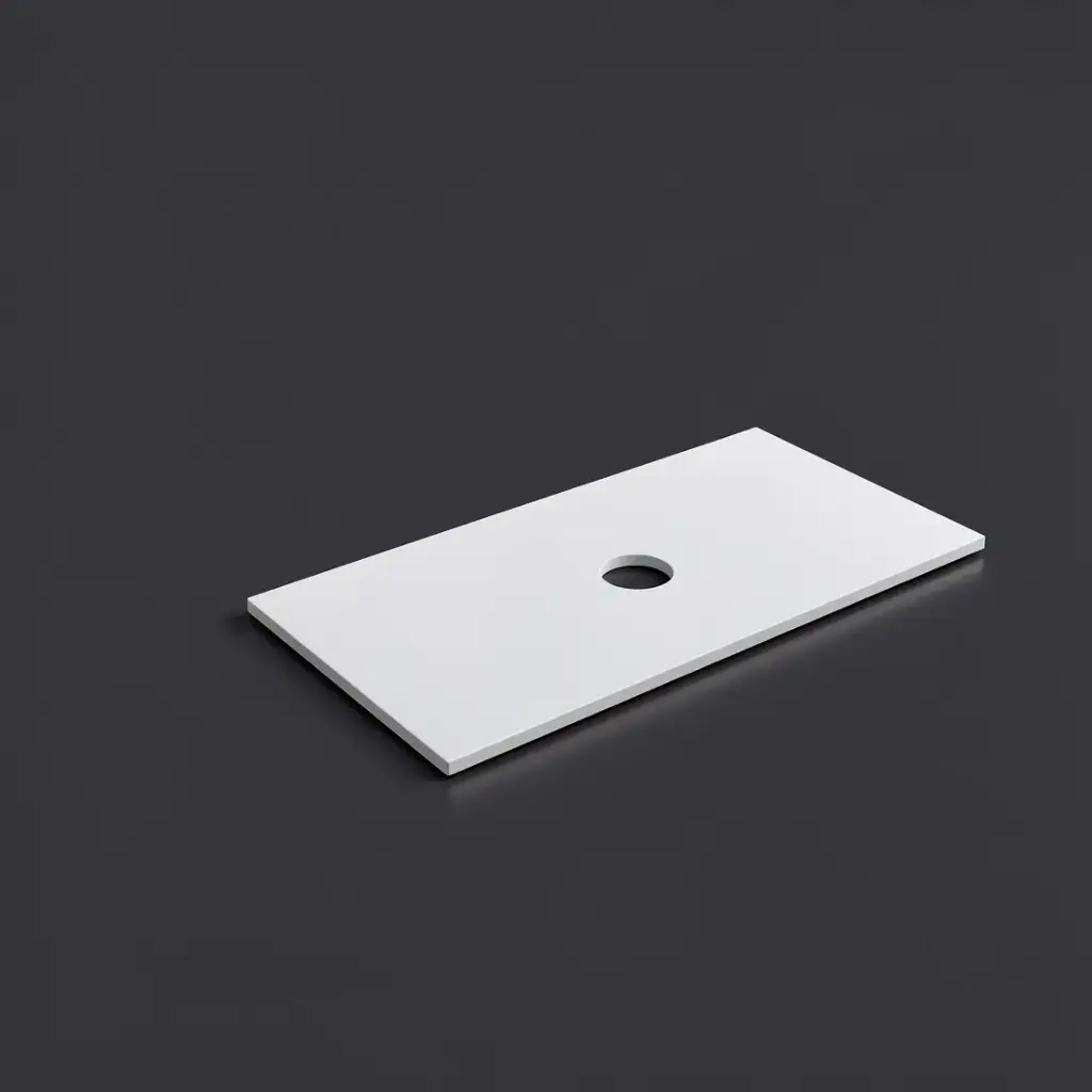 905X465X12mm Matte White Solid Surface Blanco Stone Top