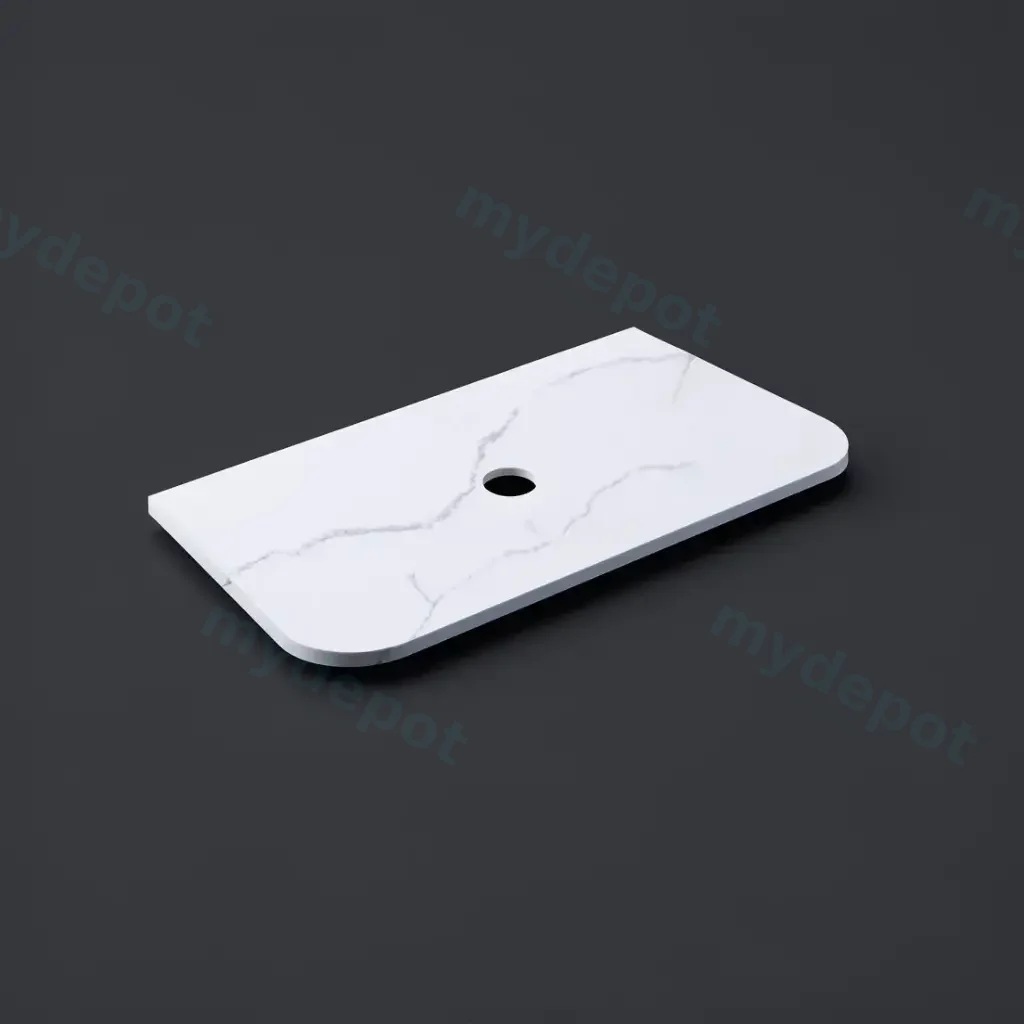 905X505X12mm Calacatta Artic White Solid Surface Stone Top
