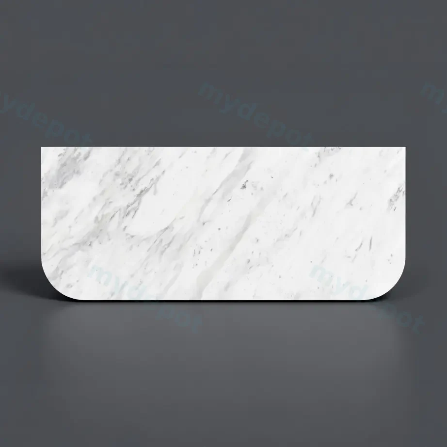 905X505X18mm Carrara White Marble Curve Stone Top