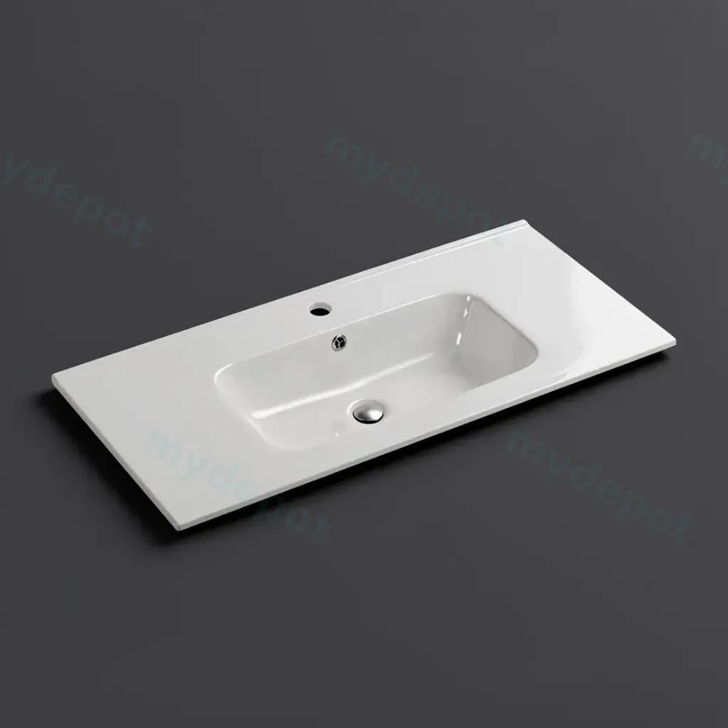 910*460*175mm Gloss White Kliff Fine Ceramic Counter Top