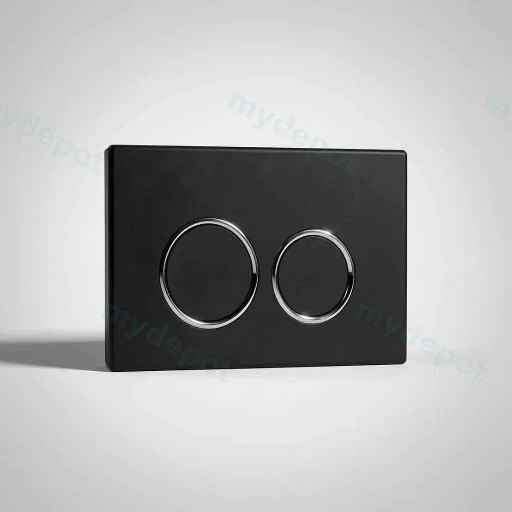 ABS Round Push Plate Black