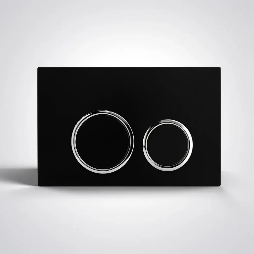 ABS Round Push Plate Black