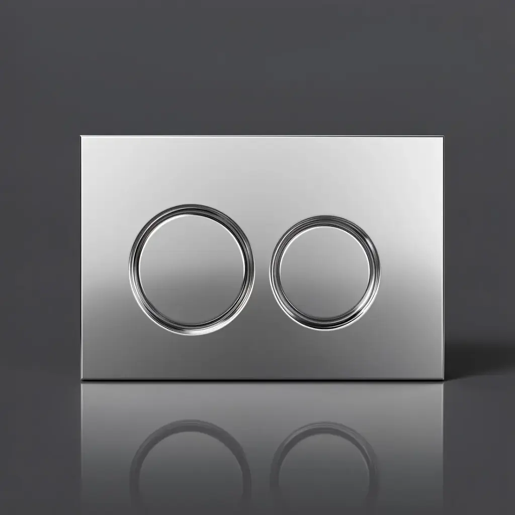 ABS Round Push Plate Chrome