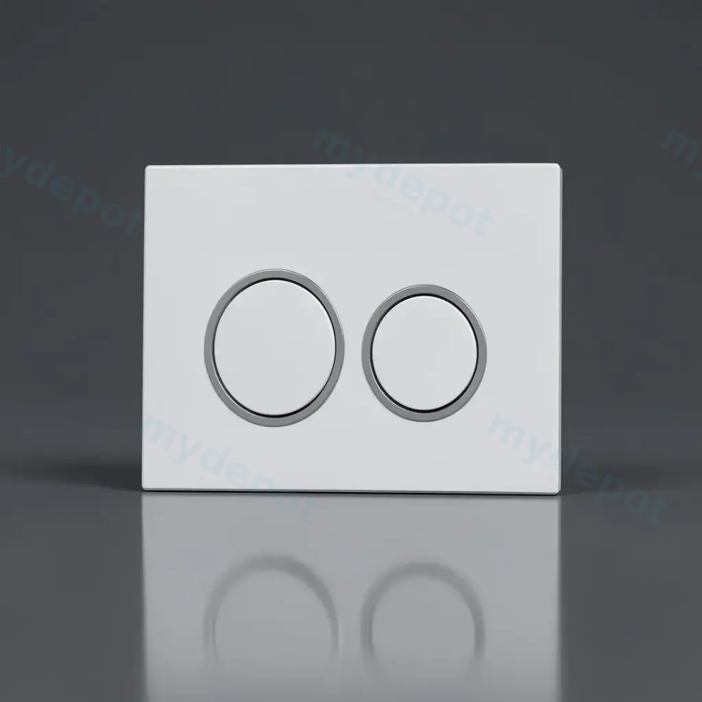 ABS Round Push Plate White