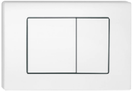 ABS Square Push Plate White