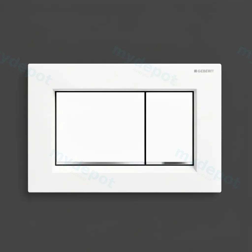 ABS Square Push Plate White/Chrome/White 115.883.Kj.1