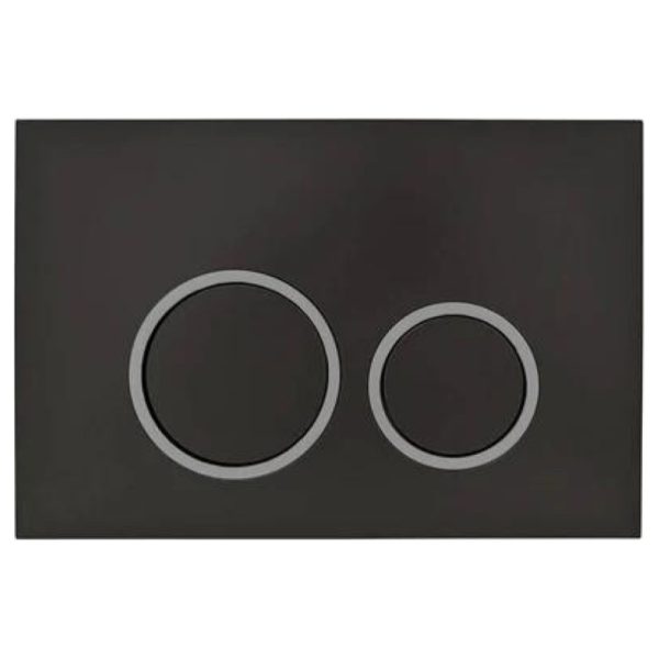 [50281] Access Plate Round Button Black