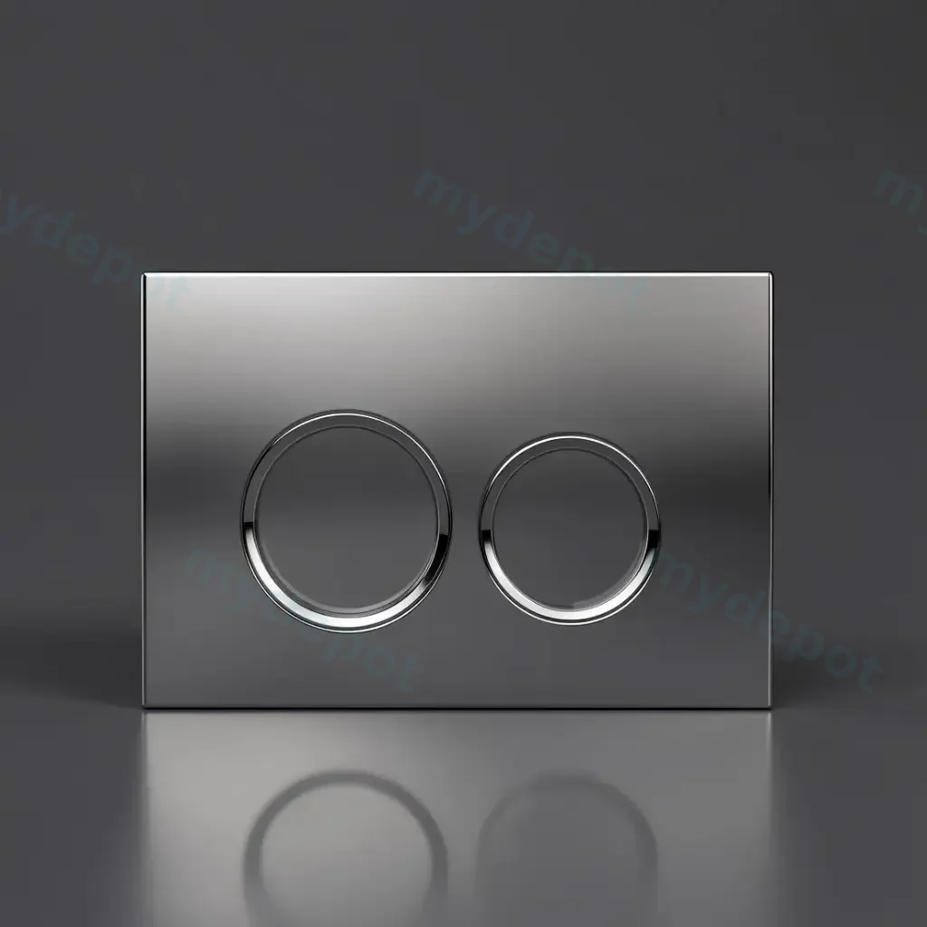 Access Plate Round Button Chrome