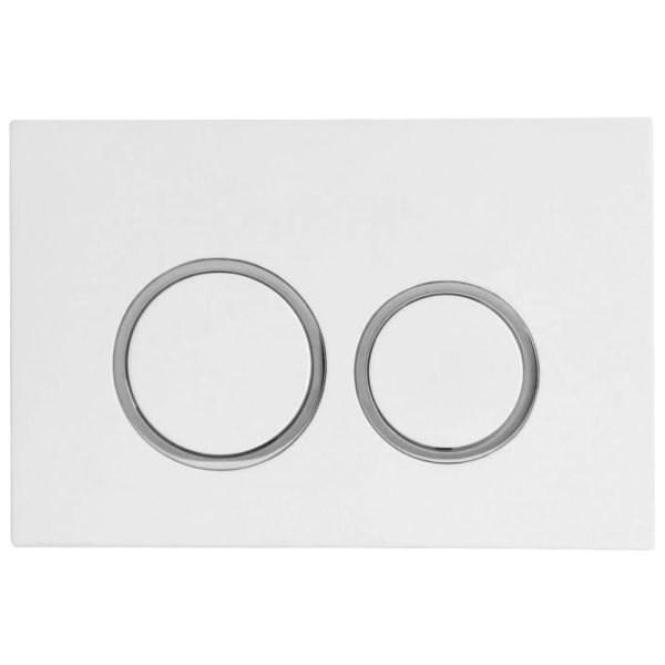 Access Plate Round Button White