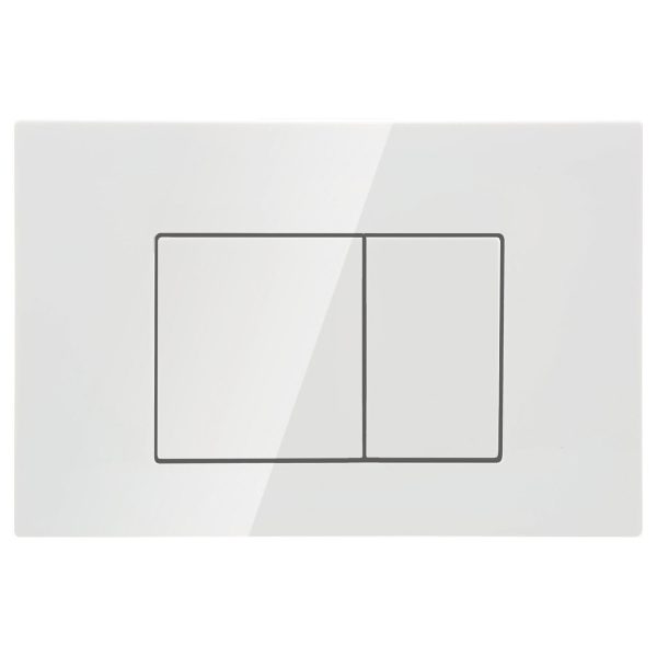 Access Plate Square Button White