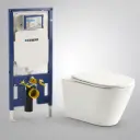 Agena Geberit Inwall Wall Hung Toilet Suite Agena Tonardo Rimless Flush Wall-Hung Pan