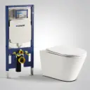 Agena Geberit Inwall Wall Hung Toilet Suite Agena Tonardo Rimless Flush Wall-Hung Pan