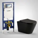 Agena Geberit Inwall Wall Hung Toilet Suite Agena Tonardo Rimless Flush Wall-Hung Pan