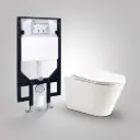 Agena R&T Inwall Wall Hung Toilet Suite Agena Tonardo Rimless Flush Wall-Hung Pan