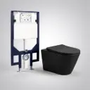 Agena R&T Inwall Wall Hung Toilet Suite Agena Tonardo Rimless Flush Wall-Hung Pan