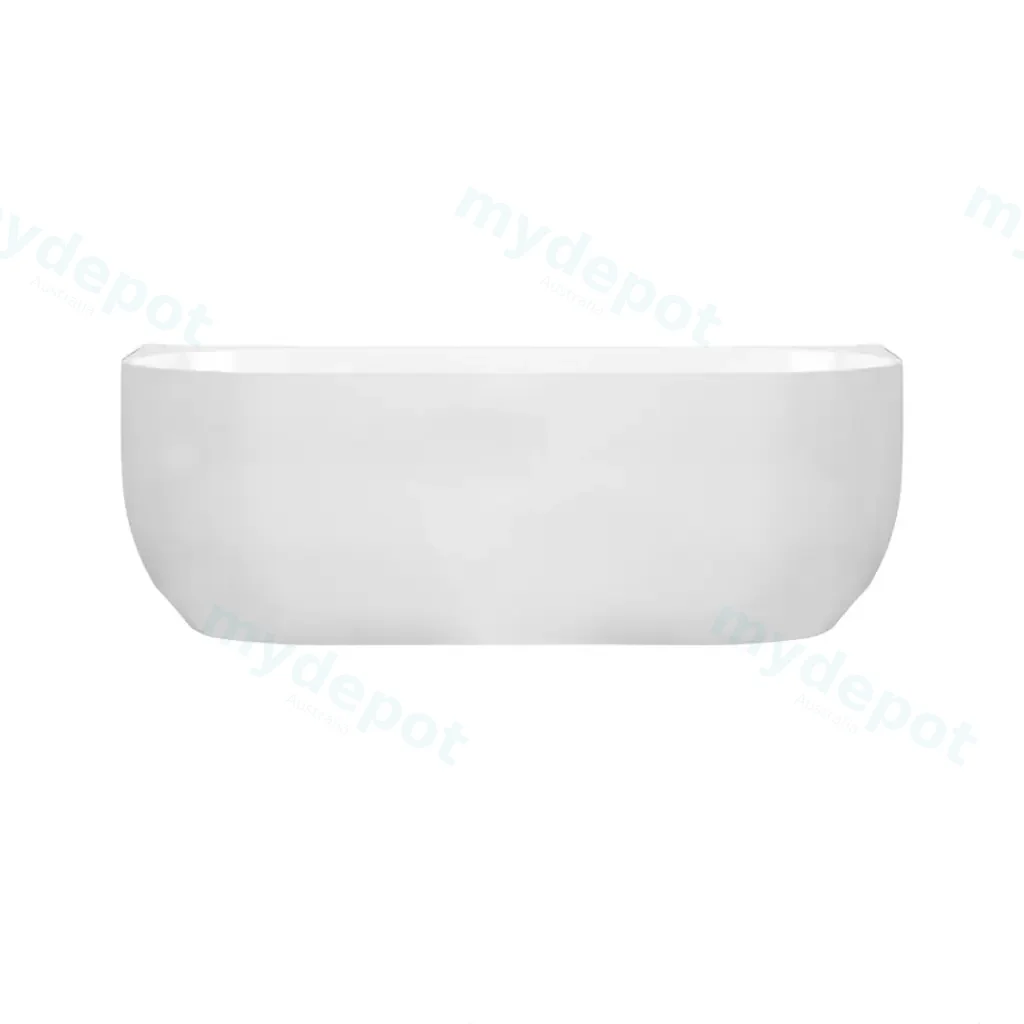 [50583] Anna Series 1700x880x580mm Gloss White Back To Wall Bathtub With Overflow