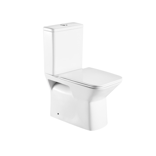 [50336] Aria Back- To-Wall Toilet Suite (Rimless) With Slim Pp Seat Cover(620*340*800) With Bottom Inlet Cistern T1B