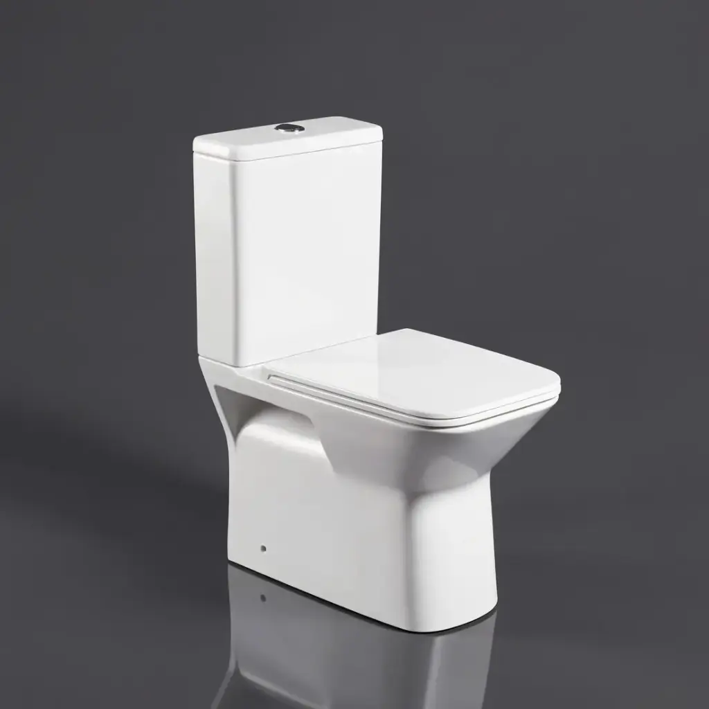 Aria Back- To-Wall Toilet Suite (Rimless) With Slim Pp Seat Cover(620*340*800) With Bottom Inlet Cistern T1B