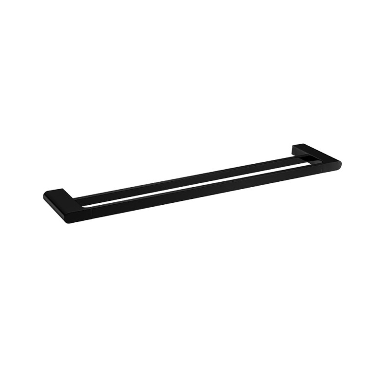 Au Black Double Towel Rail 800mm