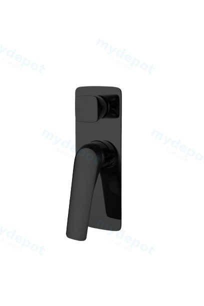 [40073] Au Square Black Shower/Bath Wall Mixer with Diverter