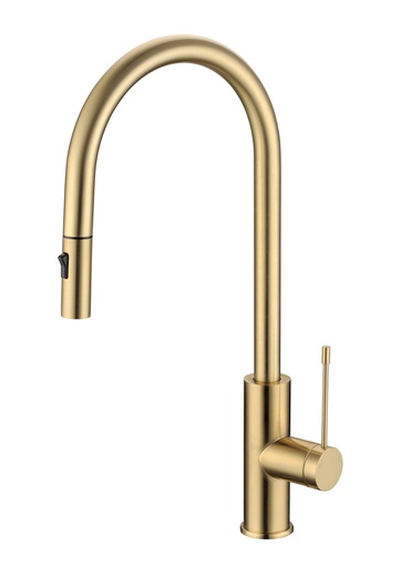 Aziz-II Pull Out Sink Mixer Brushed Gold